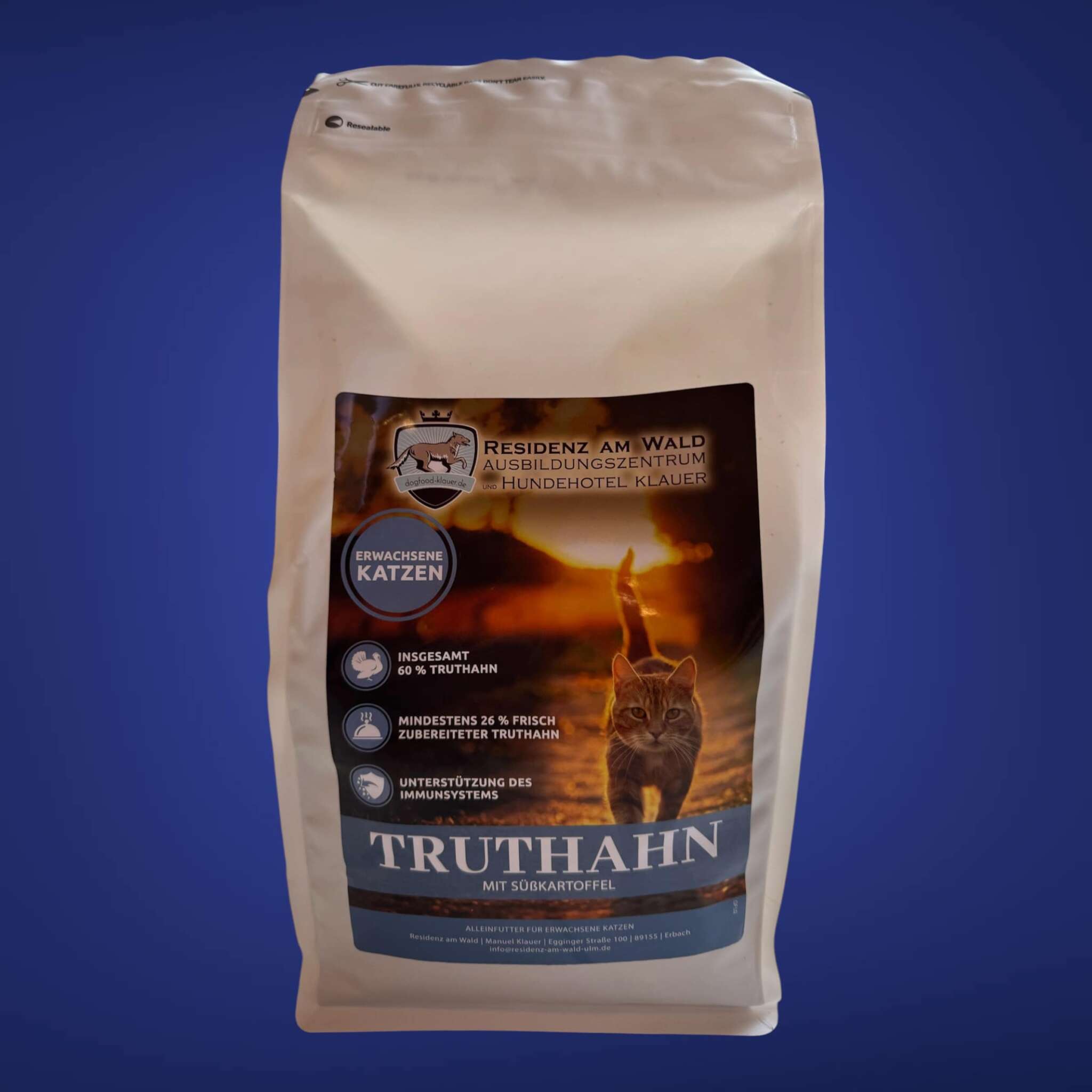 Katzenfutter Truthahn mit Süßkartoffel – Adult 2 Kg