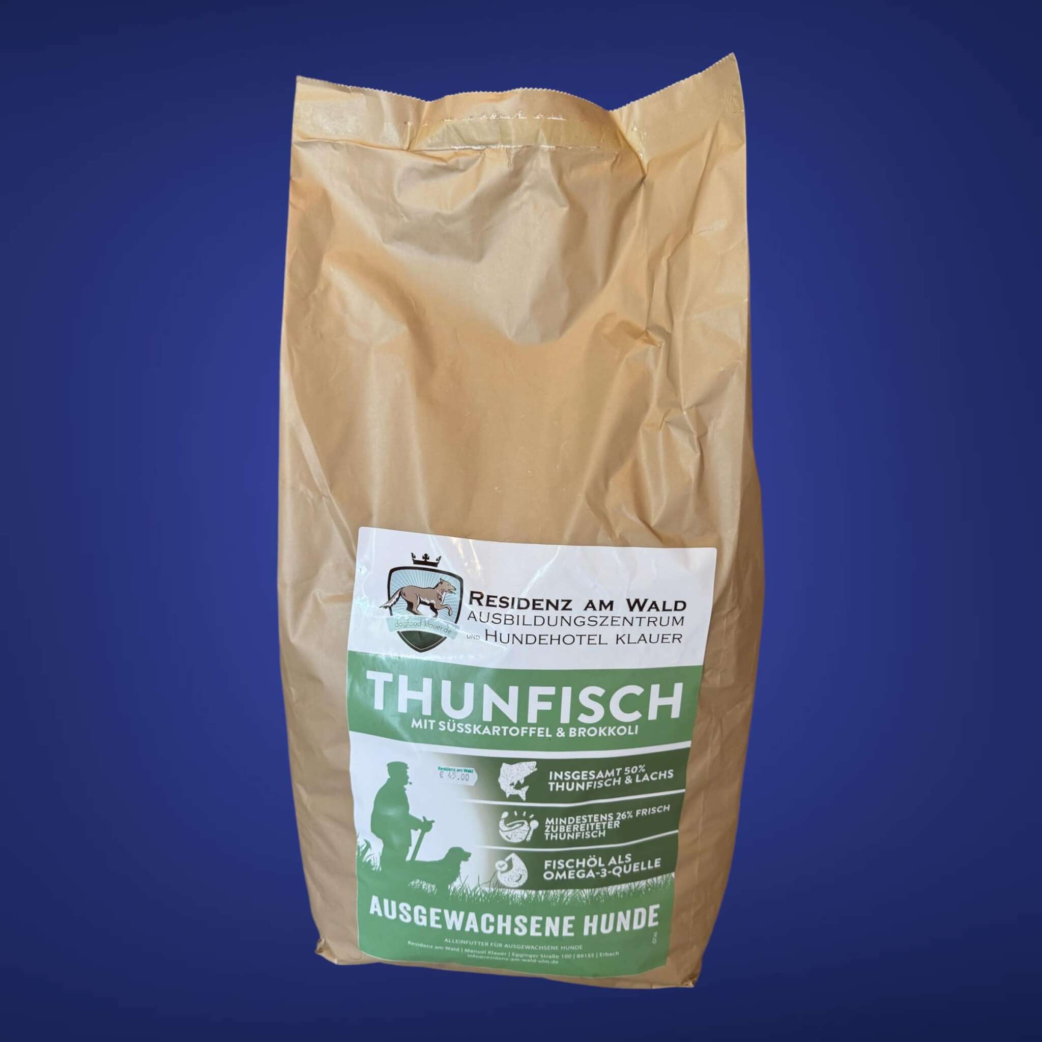 Thunfisch mit Süßkartoffel & Brokkoli – Getreidefreies Trockenfutter für ausgewachsene Hunde 6 Kg