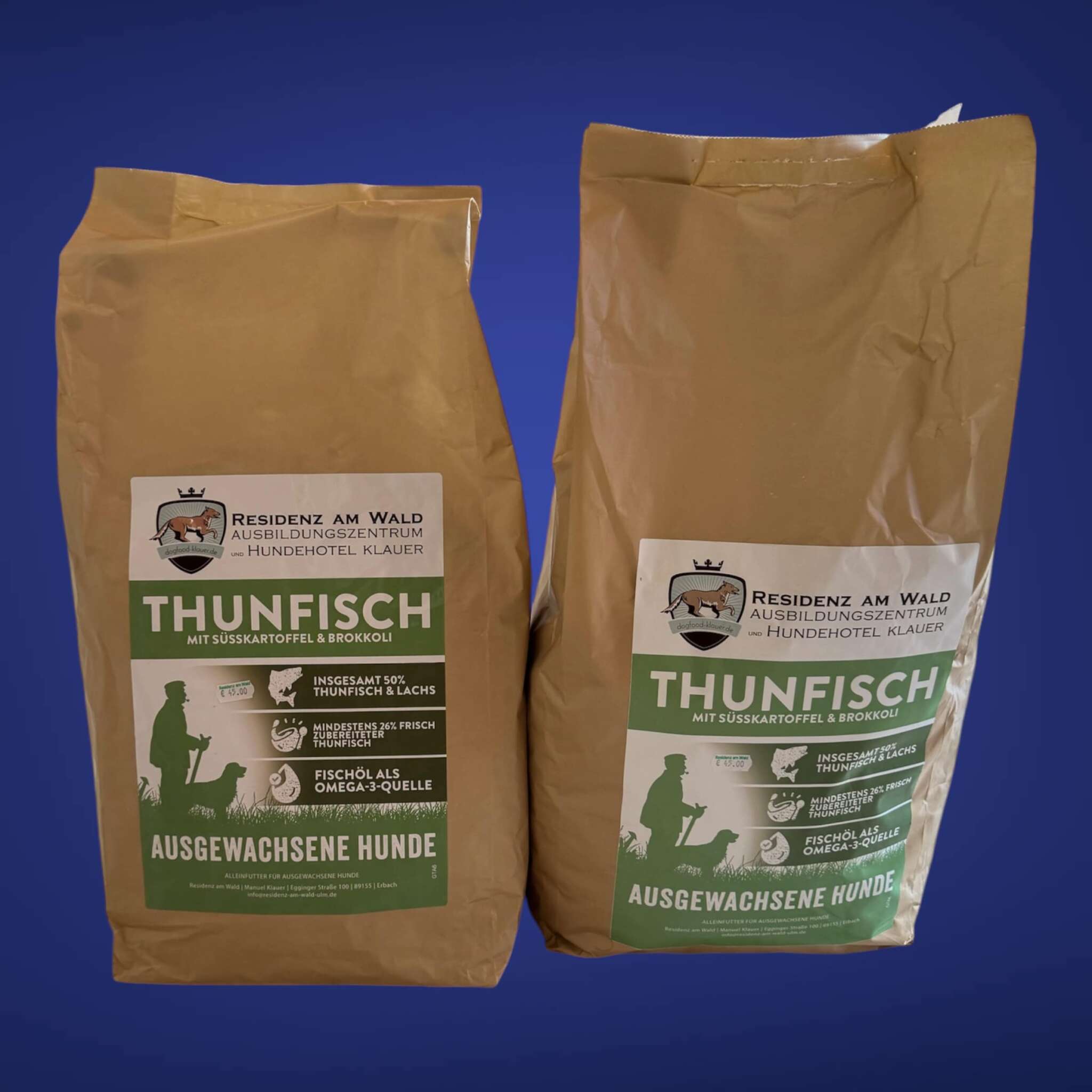 Thunfisch mit Süßkartoffel & Brokkoli – Getreidefreies Trockenfutter für ausgewachsene Hunde 12 kg